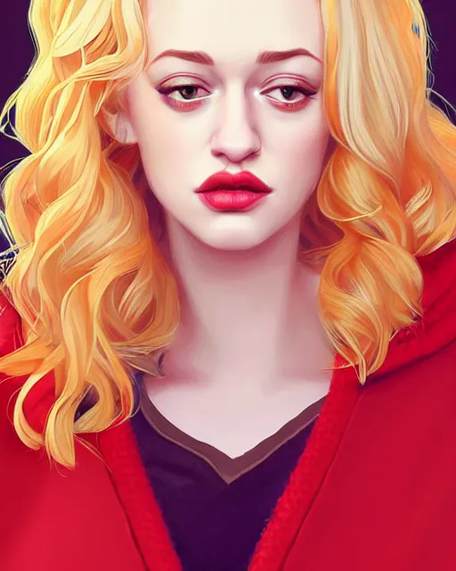 Image similar to andrea ivanova kat dennings christina hendricks dolly parton in wooly sweater, plump lips, by wlop and ilya kuvshinov and artgerm,, gorgeous, stunning, alluring, artstation, deviantart, digital art