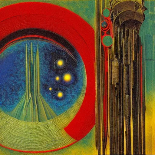 Prompt: Liminal space in outer space by Max Ernst