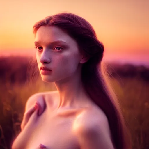 Prompt: photographic portrait of a stunningly beautiful renaissance scottish female in soft dreamy light at sunset, contemporary fashion shoot, by edward robert hughes, annie leibovitz and steve mccurry, david lazar, jimmy nelsson, breathtaking, 8 k resolution, extremely detailed, beautiful, establishing shot, artistic, hyperrealistic, beautiful face, octane render