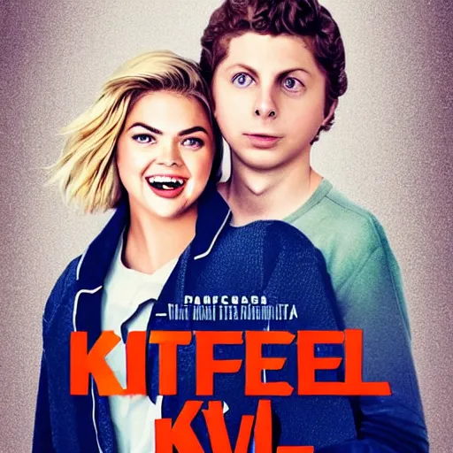 Image similar to Poster for new movie starring Kate Upton and Michael Cera