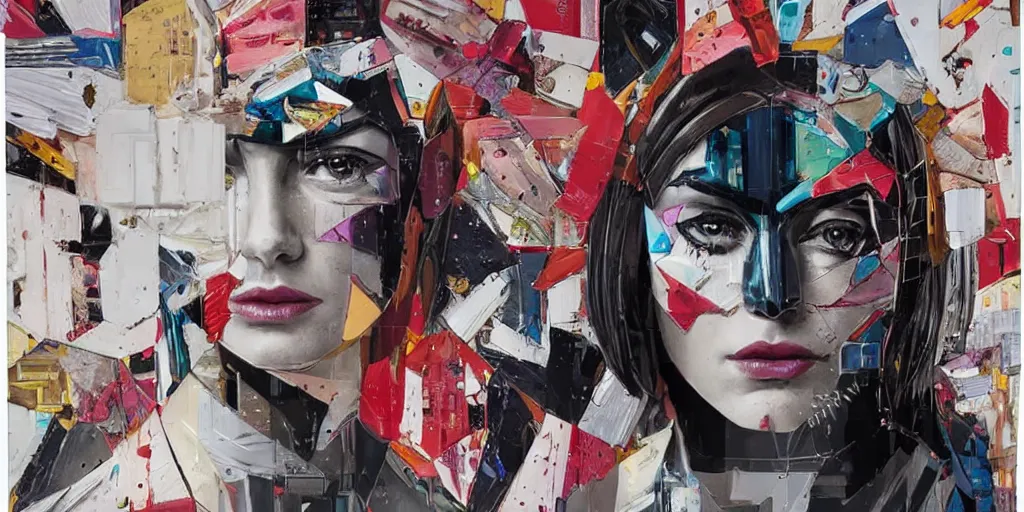 Image similar to a sculpture of a single female android, by MARVEL comics and Sandra Chevrier