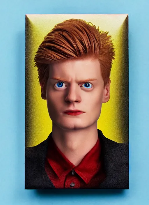 Image similar to 3 0 0 0 ( philip j. fry ) portrait photography feroflex photorealistic studio lighting ektachrome detailed intricate face details, ultradetails, beautiful face