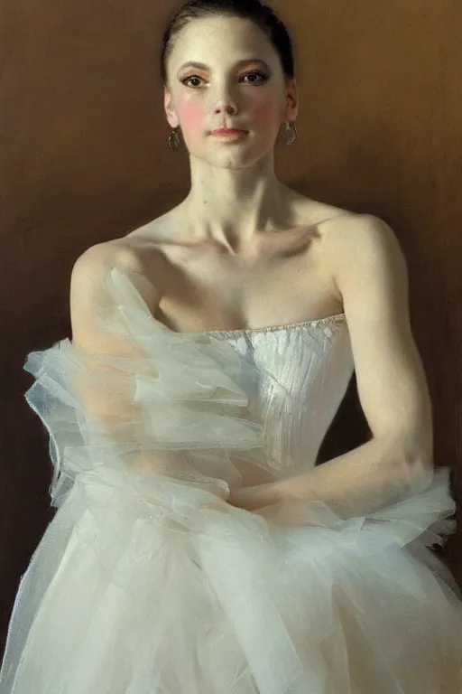 Image similar to portrait of a gorgeous graceful young southern prima ballerina, by donato giancola and berthold woltze.