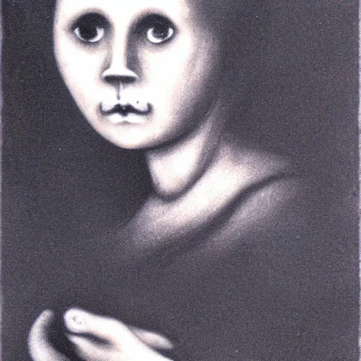 Image similar to creepy scary horror terror dream dark mezzotint girl from ring old photograph cursed