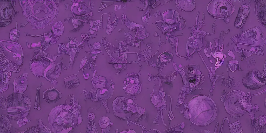 Prompt: purple chalk tennis pattern, digital art, fantasy, magic, chalk, chalked, trending on artstation, ultra detailed, detailed, fine details, professional illustration by basil gogos