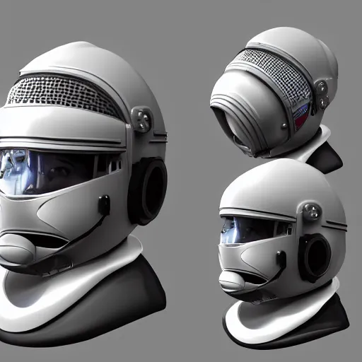 Image similar to highly detailed futuristic pressure helmet