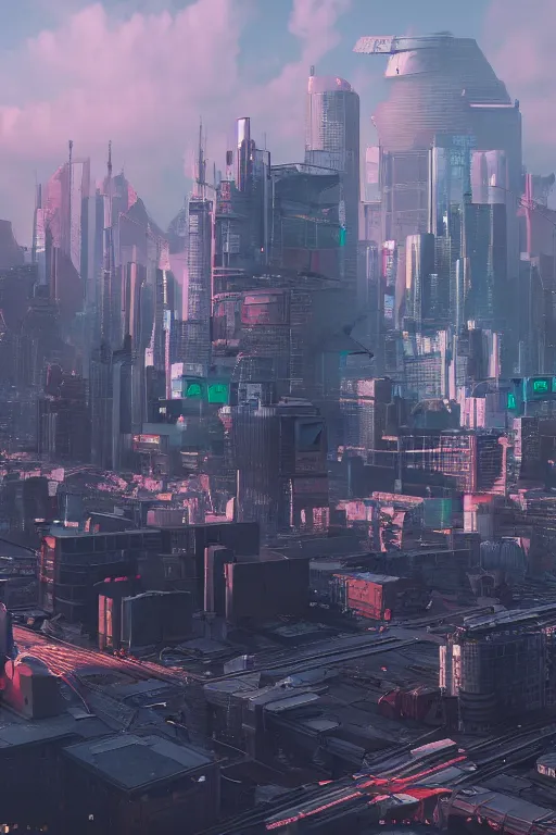 Image similar to cyberpunk eastern europe city, a lot of future technologies, flying cars, unreal engine, octane render, epic scale, cinema view, 8 k