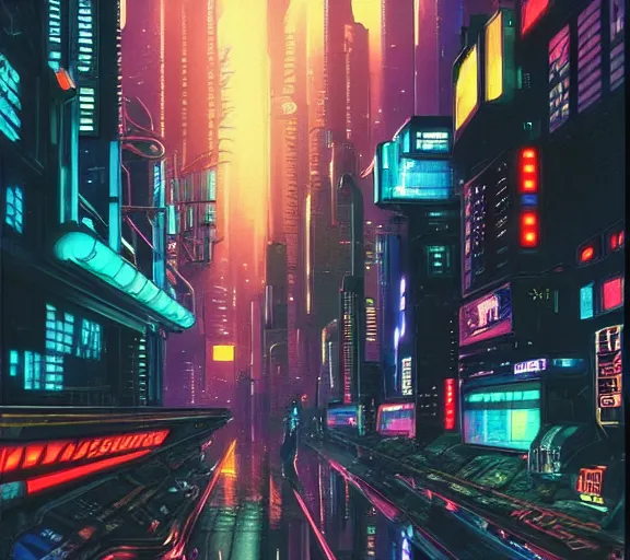 a portrait of a cyberpunk cyberware market, Night | Stable Diffusion