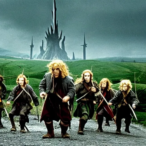 Prompt: they're taking the Hobbits to Isengard, to Isengard!