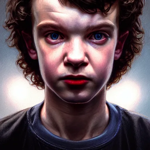 Prompt: portrait painting of joseph quinn eddie munson from stranger things as a vampire, ultra realistic, concept art, intricate details, eerie, highly detailed, photorealistic, octane render, 8 k, unreal engine. art by artgerm and greg rutkowski and charlie bowater and magali villeneuve and alphonse mucha