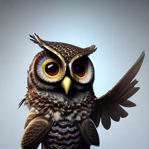 anthropomorphic owl warrior ,highly detailed, 4k, HDR, | Stable Diffusion