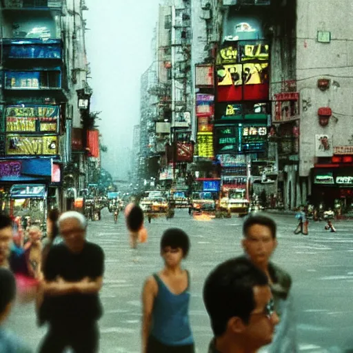 Image similar to rio de janeiro street, wong kar wai, hyper - realistic, 8 k