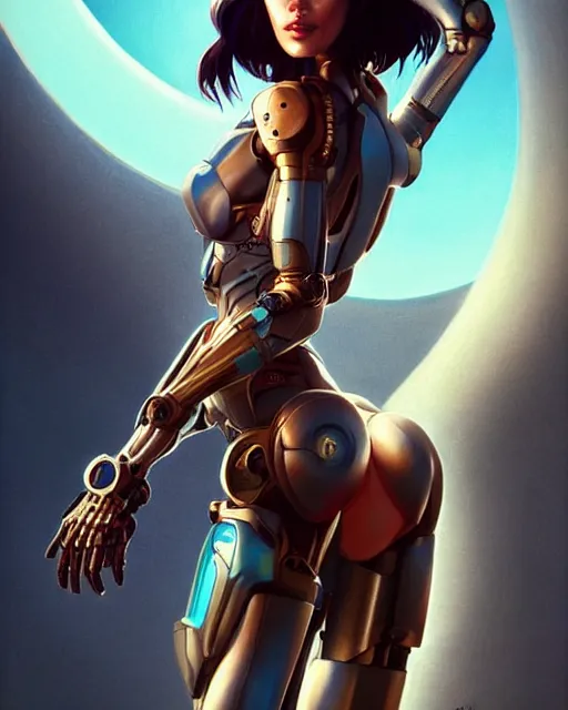 Image similar to weta disney pixar movie still portrait photo of megan fox as cyborg woman by pixar, by weta, wlop, ilya kuvshinov, rossdraws, artgerm, maxim cover, latex, sweaty, iridescent, bright morning, anime, liosh, mucha