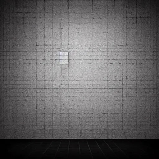 Image similar to inside of blank dark without light endless cube with black walls. Realistic Concept Art photography