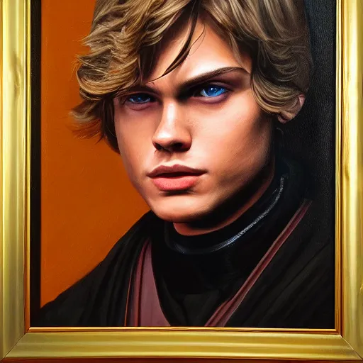 Prompt: anakin skywalker highly detailed oil painting portrait