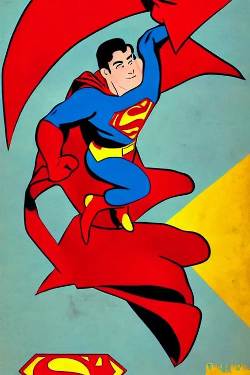 Prompt: poster of superman fighting Elmo in the style of USSR propaganda, vintage, illustration, ruined
