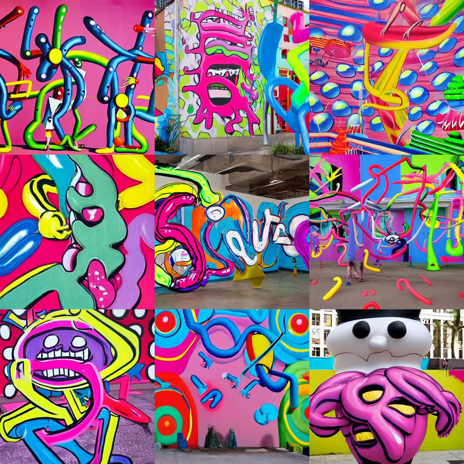 Prompt: playful creativity, fun, simple, by Kenny Scharf