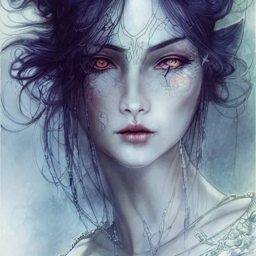 Image similar to a portrait in the style of anna dittmann and luis royo and arthur rackham.