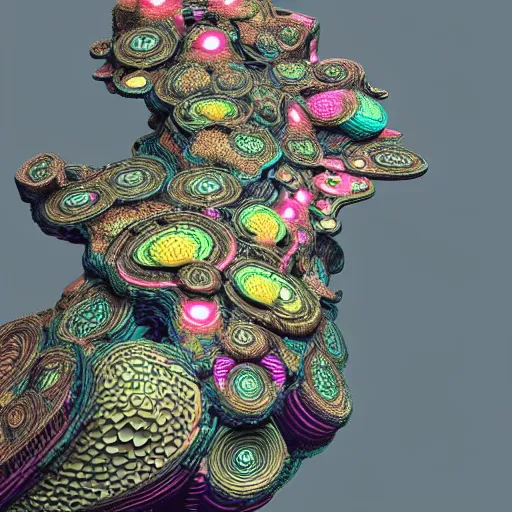 Image similar to intricately detailed hand carved 3D mandelbulb cybernetic motherboard made of brilliantly colored volumetric smoke, Henriette Grindat, Artstation, Pinterest, Wallpaper 4K