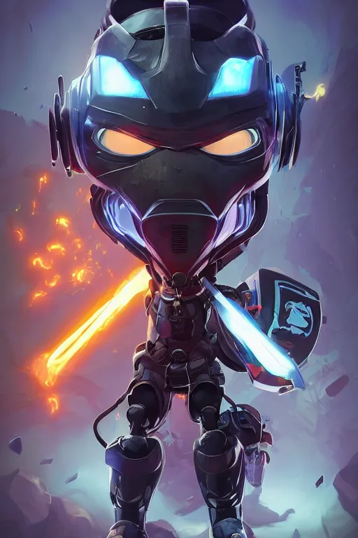 Image similar to epic mask helmet robot ninja portrait stylized as fornite style game design fanart by concept artist gervasio canda, behance hd by jesper ejsing, by rhads, makoto shinkai and lois van baarle, ilya kuvshinov, rossdraws global illumination radiating a glowing aura global illumination ray tracing hdr render in unreal engine 5