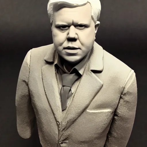 Prompt: glenn beck made out of polymer clay detailed sculpture trending on artstation