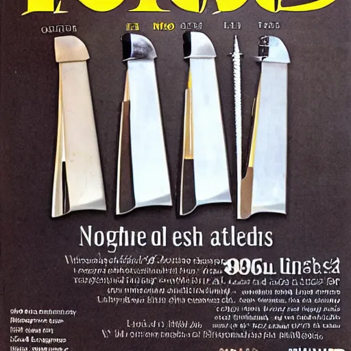 Image similar to magazine ad for swords