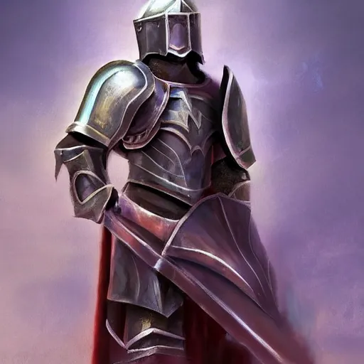 Image similar to a divine paladin in heavy armor wearing a heavy platemail helmet, artstation hall of fame gallery, editors choice, #1 digital painting of all time, most beautiful image ever created, emotionally evocative, greatest art ever made, lifetime achievement magnum opus masterpiece, the most amazing breathtaking image with the deepest message ever painted, a thing of beauty beyond imagination or words, 4k, highly detailed, cinematic lighting