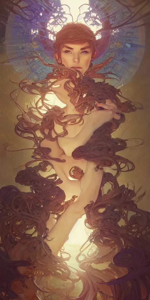 Prompt: otherworldly, intricate, highly detailed, digital painting, artstation, concept art, smooth, sharp focus, illustration, Unreal Engine 5, 8K, art by artgerm and greg rutkowski and alphonse mucha, by Jesper Ejsing, by RHADS, Makoto Shinkai and Lois van baarle, ilya kuvshinov, rossdraws