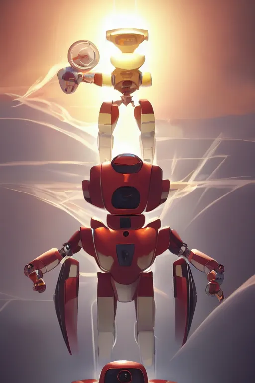 Image similar to metabots medabots medarotto medarot robot minimalist comics, behance hd by jesper ejsing, by rhads, makoto shinkai and lois van baarle, ilya kuvshinov, rossdraws global illumination ray tracing hdr radiating a glowing aura