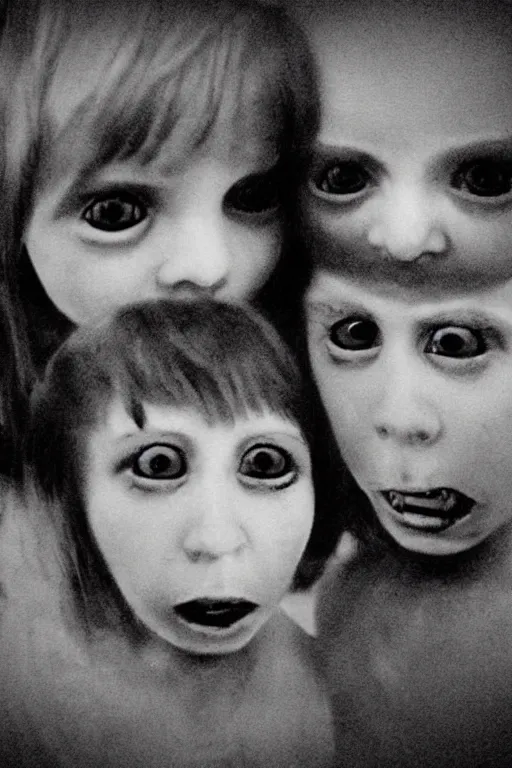 Image similar to black eyed kids, creepy, demonic