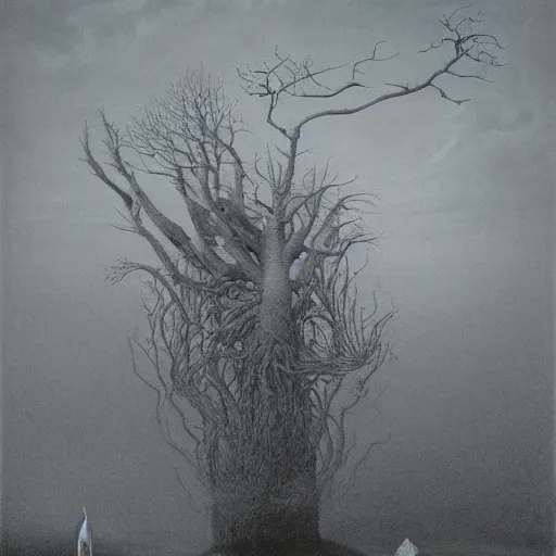 Prompt: 🍁 by zdzisław beksinski