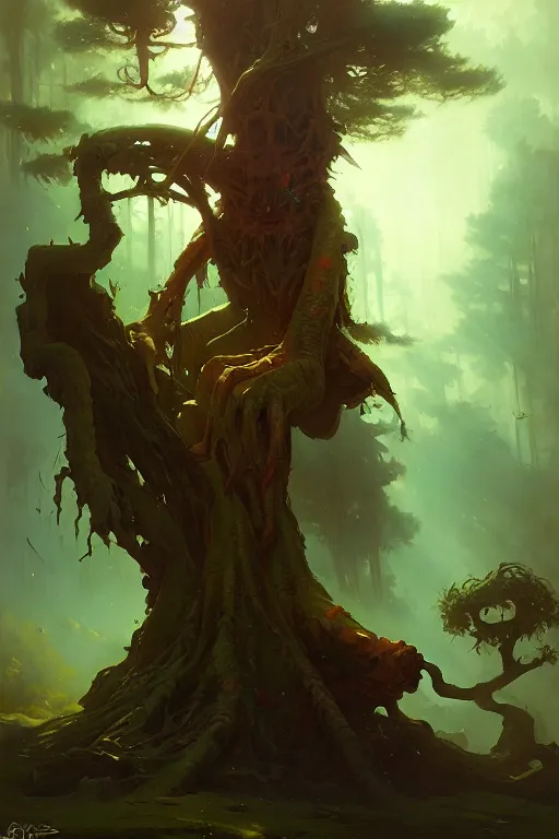 Image similar to friendly ent by bayard wu, anna podedworna, gaston bussiere, greg rutkowski