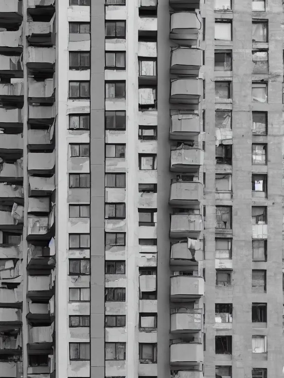 Image similar to full soviet apartment building, photo