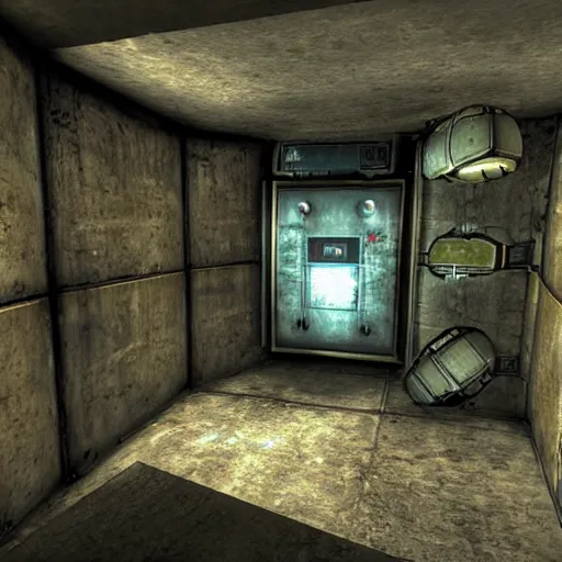 Image similar to fallout vault, bunker, game,