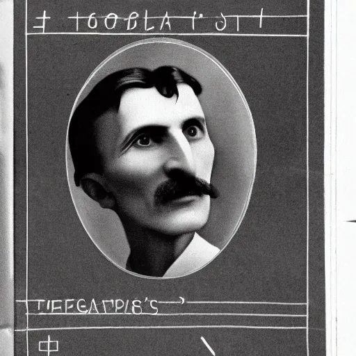 Image similar to Nikola Tesla's conspiracy notebook