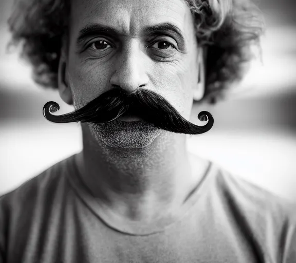 Prompt: a portrait of sneak with mustache. intricate. lifelike. soft light. sony a 7 r iv 5 5 mm. cinematic post - processing