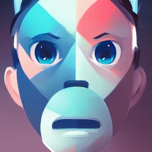 Image similar to face icon stylized minimalist nintendo 3 ds, loftis, cory behance hd by jesper ejsing, by rhads, makoto shinkai and lois van baarle, ilya kuvshinov, rossdraws global illumination