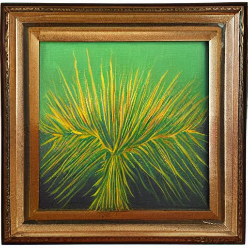 Image similar to velvet painting spiky alfalfa stripmall