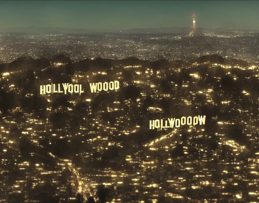 Image similar to The city of Hollywood, horror, surreal, directed by David Lynch, highly detailed, cinematic, film shot, 8k