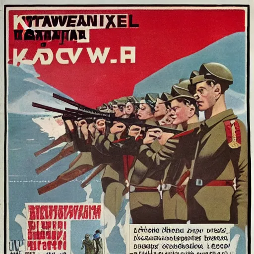 Image similar to pro - war propaganda by the soviet union