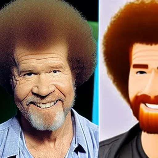 Prompt: bob ross, shaved head