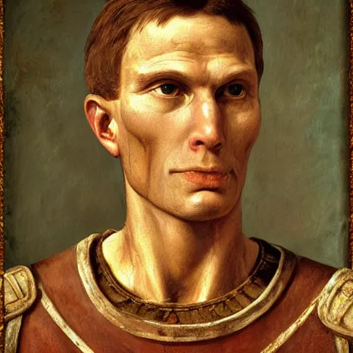 Image similar to Jerma985 in Ancient Rome, detailed, highly detailed, heroic, epic, complex, very detailed, realistic, HD quality, 8k resolution, body and headshot, Oil Painting, Italian Renaissance Painting of Jerma985, Italian Renaissance Painting Style, Renaissance Painting Style, Painting, Trending on Artstation