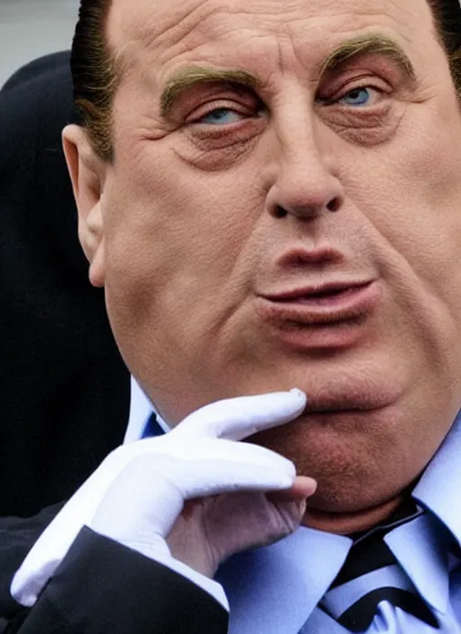 Prompt: a fat version of silvio berlusconi