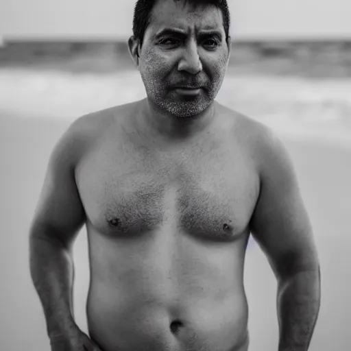 Prompt: a portrait of penelepe cruz in a beach, sigma 8 5 mm f / 1. 4