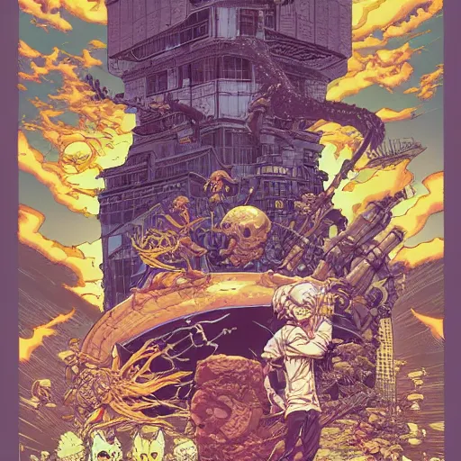 Image similar to head eating itself, by yoichi hatakenaka, masamune shirow, josan gonzales and dan mumford