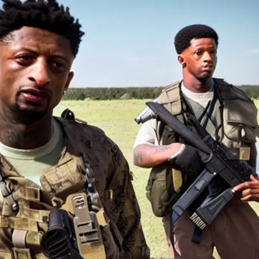 Image similar to film still with 2 1 savage from the hurt locker