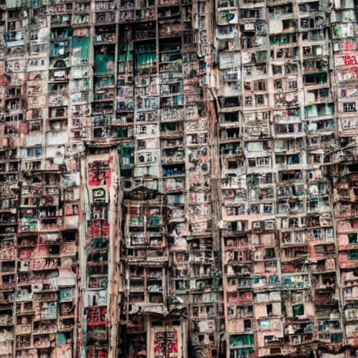 Image similar to Kowloon walled city close-up