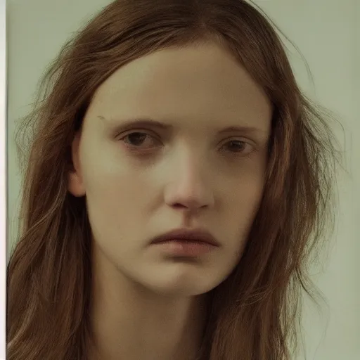 Image similar to portrait of a beautiful girl by vanessa beecroft