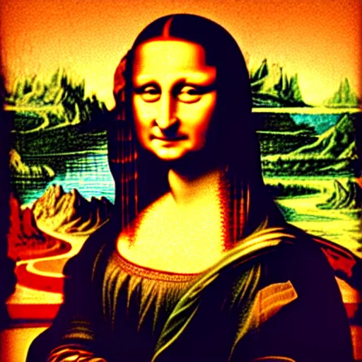 Image similar to fractal psychedelic Mona Lisa