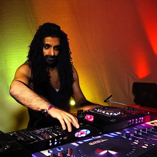 Image similar to shiva on the dj decks